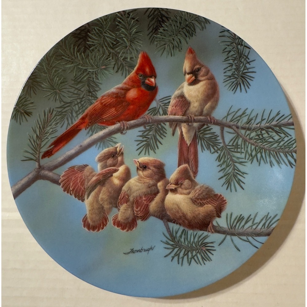 Edwin M. Knowles The‎ Singing Lesson Collector Plate Blue Bird